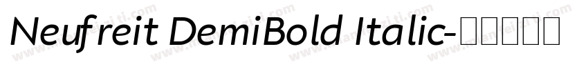 Neufreit DemiBold Italic字体转换